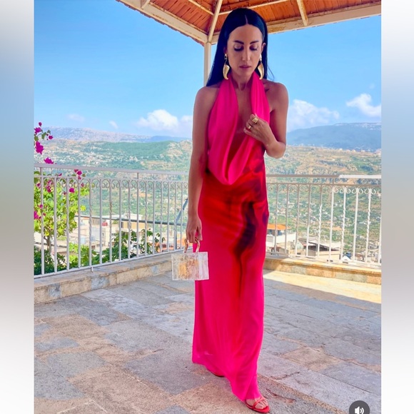 ZARA DRAPED TULLE HALTER DRESS SIZE XXL NWT BLOGGERS FAVORITE - Picture 6 of 17